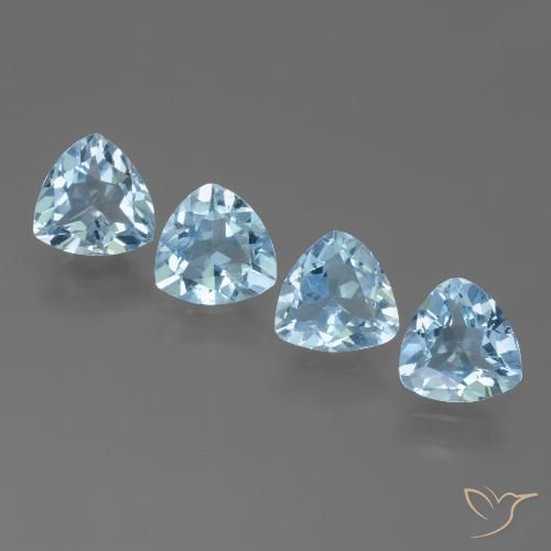 4.78ctw Natural Sky Blue Topaz, Trillion, VVS-VS