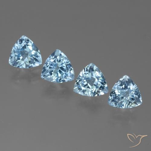 4.54ctw Natural Sky Blue Topaz, Trillion, VVS-VS