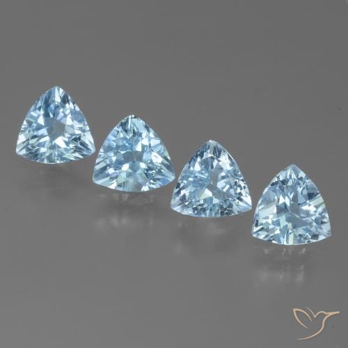 4.65ctw Natural Sky Blue Topaz, Trillion, VVS-VS