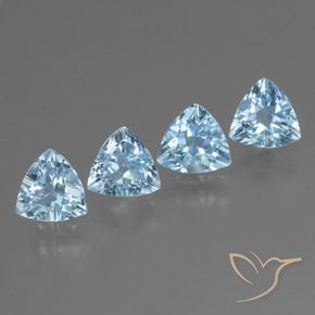 4.65 ctw Blue Topaz Stones, Natural Topaz in Trillion Facet Shape for Sale