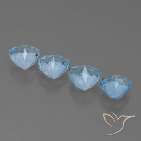Topaz Gemstones in 7 x 7 mm (calibrated) Size for Sale, Topaz Stones in Sky Blue Color