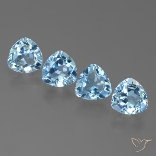 5.37ctw Natural Sky Blue Topaz, Trillion, VVS-VS
