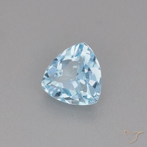 1.45 ct Blue Topaz Stone, Natural Topaz in Trillion Facet Shape for Sale