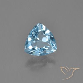 1.30 ct Blue Topaz Stone, Natural Topaz in Trillion Facet Shape for Sale