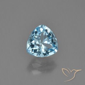 1.46 ct Blue Topaz Stone, Natural Topaz in Trillion Facet Shape for Sale