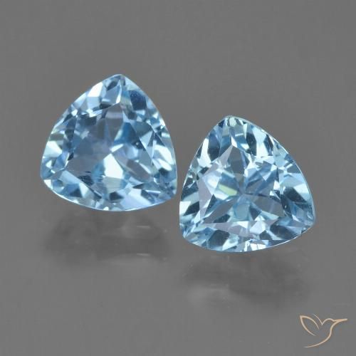 2.63ctw Natural Swiss Blue Topaz, Trillion, VS