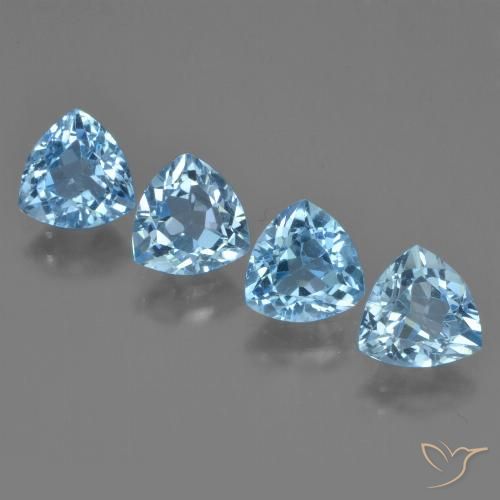 5.36ctw Natural Sky Blue Topaz, Trillion, VVS-VS