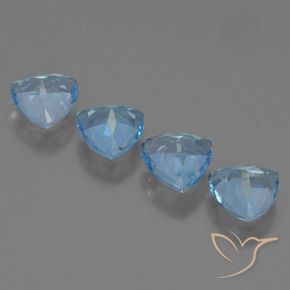 Topaz Gemstones in 7 x 7 mm (calibrated) Size for Sale, Topaz Stones in Swiss Blue Color