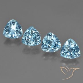 5.40 ctw Blue Topaz Stones, Natural Topaz in Trillion Facet Shape for Sale