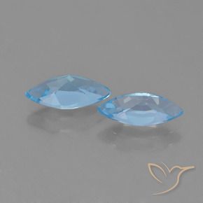 Topaz Gemstones in 10 x 4.9 mm Size for Sale, Topaz Stones in Swiss Blue Color