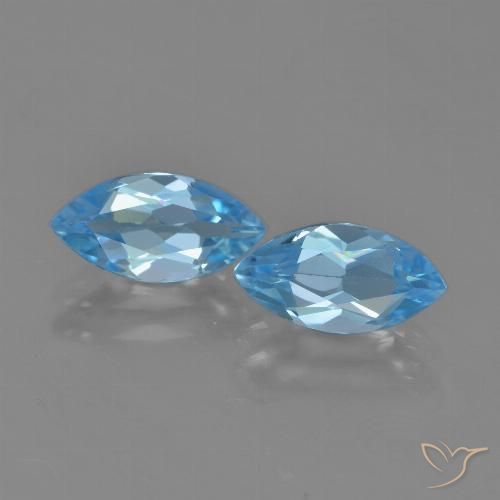 2.65ctw Natural Swiss Blue Topaz, Marquise, VVS-VS