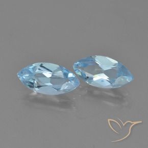 2.43 ctw Blue Topaz Stones, Natural Topaz in Marquise Facet Shape for Sale