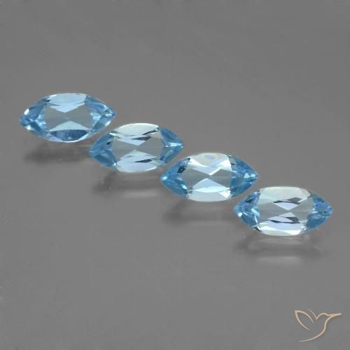 4.98ctw Natural Sky Blue Topaz, Marquise, VVS-VS