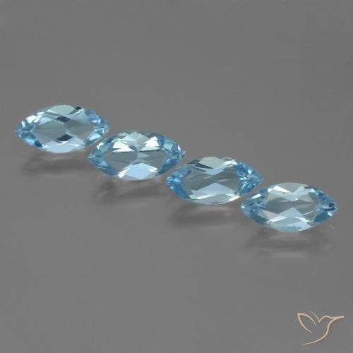 4.57ctw Natural Sky Blue Topaz, Marquise, VVS-VS