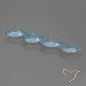 Topaz Gemstones in 10 x 5 mm Size for Sale, Topaz Stones in Sky Blue Color
