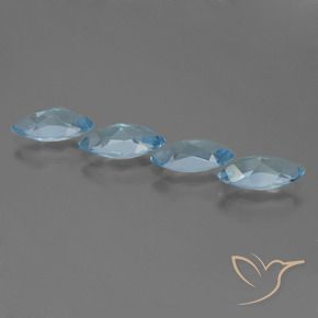 Topaz Gemstones in 10 x 5 mm Size for Sale, Topaz Stones in Swiss Blue Color