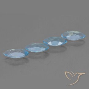 Topaz Gemstones in 9.8 x 5 mm Size for Sale, Topaz Stones in Swiss Blue Color
