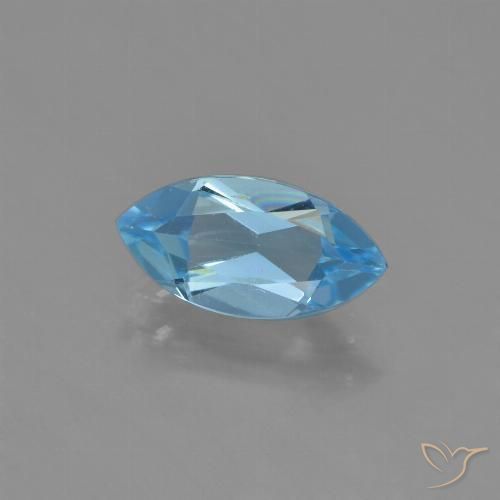 1.27ct Natural Swiss Blue Topaz, Marquise, VVS-VS