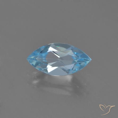 1.31 ct Blue Topaz Stone, Natural Topaz in Marquise Facet Shape for Sale