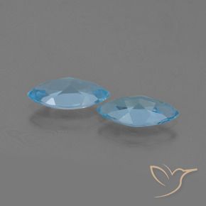 Topaz Gemstones in 10.3 x 5.1 mm Size for Sale, Topaz Stones in Swiss Blue Color
