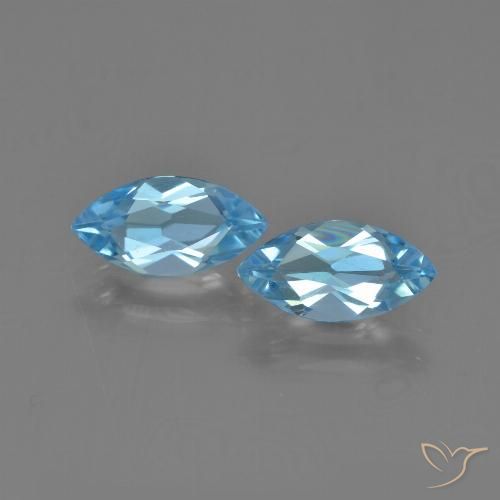 2.48ctw Natural Swiss Blue Topaz, Marquise, VVS-VS