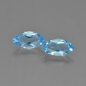Swiss Blue Topaz Gem - 1.1ct Marquise Facet (ID: 454058)