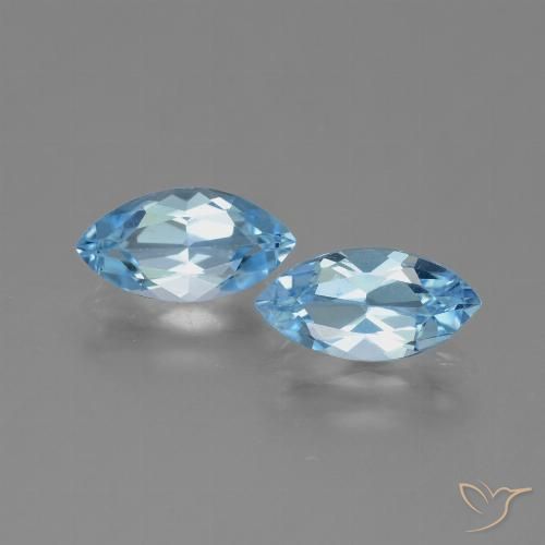 2.71ctw Natural Swiss Blue Topaz, Marquise, VVS-VS