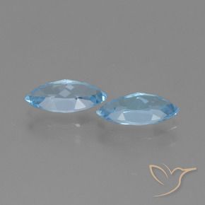 Topaz Gemstones in 10.2 x 5.2 mm Size for Sale, Topaz Stones in Swiss Blue Color