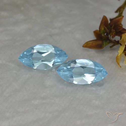 2.22ctw Natural Swiss Blue Topaz, Marquise, VVS-VS