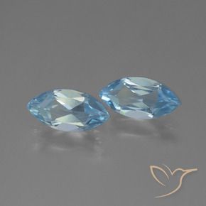 2.49 ctw Blue Topaz Stones, Natural Topaz in Marquise Facet Shape for Sale