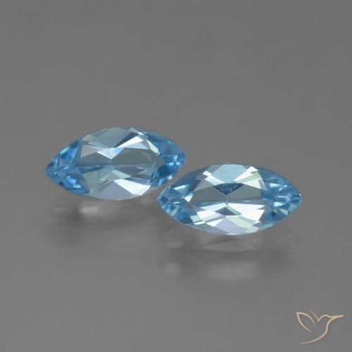 Sky Blue Topaz Gem - 1.3ct Marquise Facet (ID: 454148)