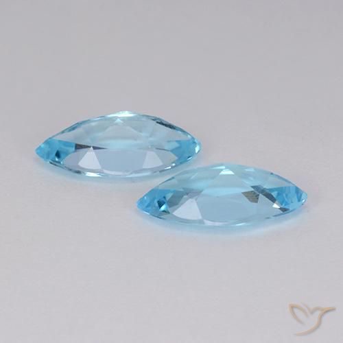 Topaz Gemstones in 10.2 x 5.1 mm Size for Sale, Topaz Stones in Sky Blue Color