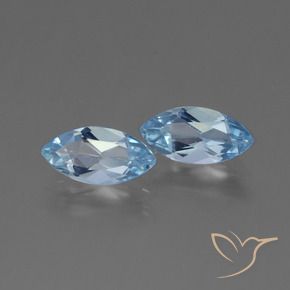 2.52 ctw Blue Topaz Stones, Natural Topaz in Marquise Facet Shape for Sale