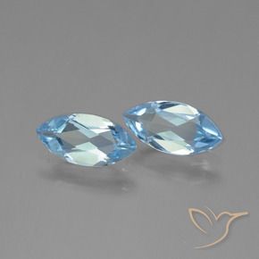 2.13 ctw Blue Topaz Stones, Natural Topaz in Marquise Facet Shape for Sale