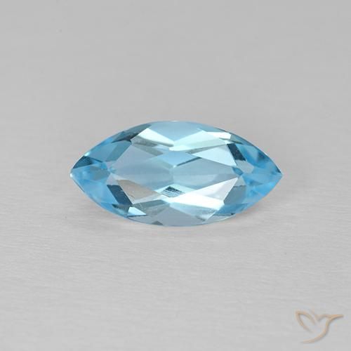 1.38ct Natural Sky Blue Topaz, Marquise, VVS-VS