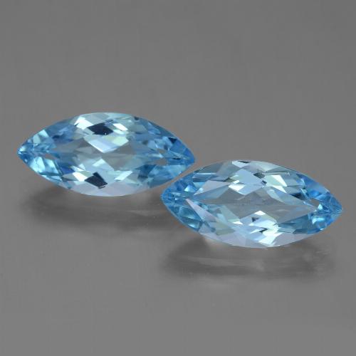 Light Blue Topaz Gem - 3.7ct Marquise Facet (ID: 454604)