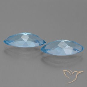 Topaz Gemstones in 15 x 7.1 mm Size for Sale, Topaz Stones in Sky Blue Color