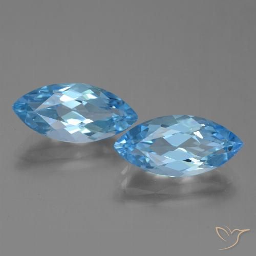 7.54ctw Natural Swiss Blue Topaz, Marquise, VVS