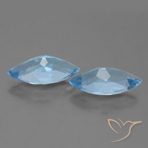 Topaz Gemstones in 14.7 x 7.1 mm Size for Sale, Topaz Stones in Swiss Blue Color