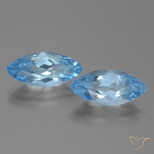 7.40ctw Natural Sky Blue Topaz, Marquise, VVS
