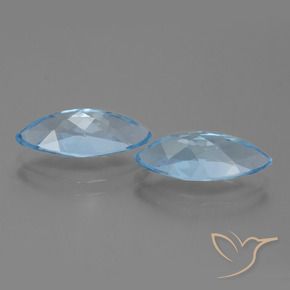 Topaz Gemstones in 15.1 x 7 mm Size for Sale, Topaz Stones in Sky Blue Color