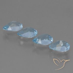 Topaz Gemstones in 7 x 5 mm (calibrated) Size for Sale, Topaz Stones in Sky Blue Color