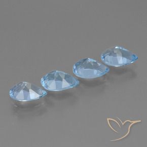 Topaz Gemstones in 7 x 5 mm (calibrated) Size for Sale, Topaz Stones in Sky Blue Color