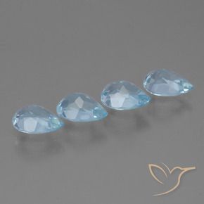 Topaz Gemstones in 7 x 5 mm (calibrated) Size for Sale, Topaz Stones in Sky Blue Color