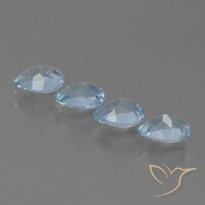Topaz Gemstones in 7 x 5 mm (calibrated) Size for Sale, Topaz Stones in Sky Blue Color