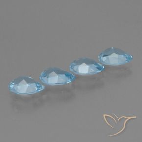 Topaz Gemstones in 7 x 5 mm (calibrated) Size for Sale, Topaz Stones in Swiss Blue Color