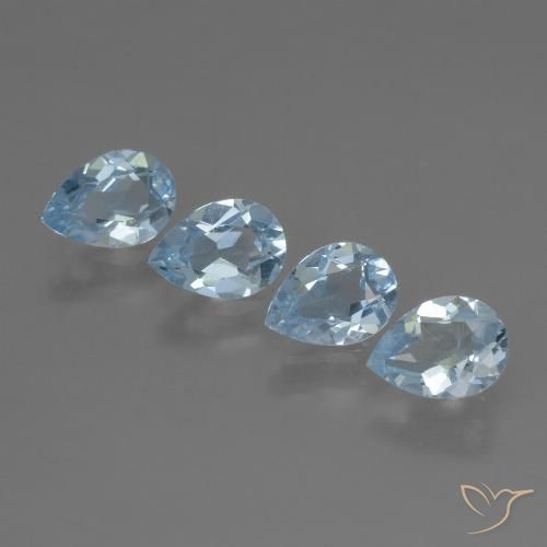 3.02ctw Natural Sky Blue Topaz, Pear Shape, VVS-VS