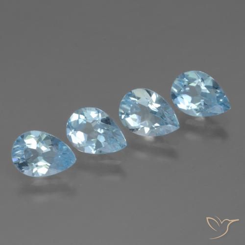 3.28ctw Natural Swiss Blue Topaz, Pear Shape, VVS-VS