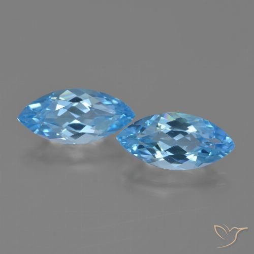 7.06ctw Natural Swiss Blue Topaz, Marquise, VVS