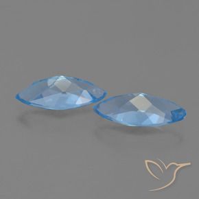 Topaz Gemstones in 14.8 x 7.1 mm Size for Sale, Topaz Stones in Swiss Blue Color